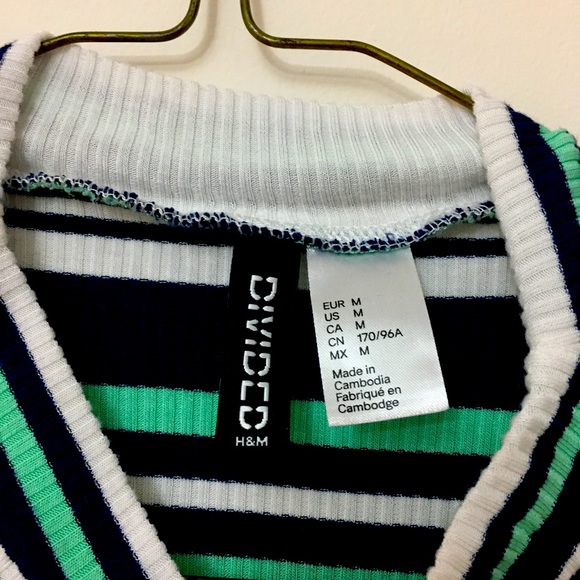 💃FREE WITH PURCHASE💃 Striped Blue and Green Tank - Picture 3 of 3